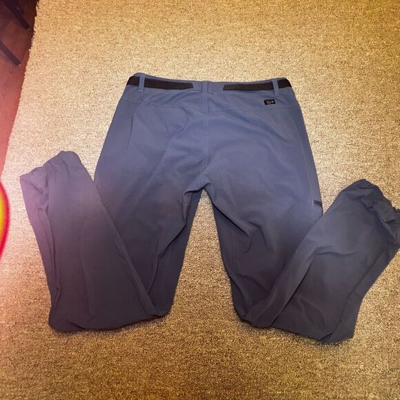 Mountain Hardwear Pants Womens 6/30 Blue Zip-Pockets Hike Walk Belted - Picture 3 of 6